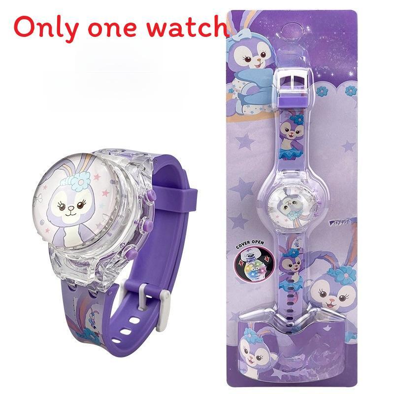 Hello Kitty Otočný flip kryt Lehký hudební hodinky Pro děti Interaktivní Decora