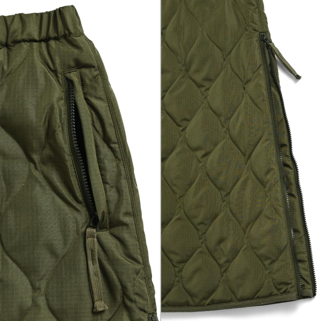 Taion Military Zip Gusset Down Skirt Size L Women's W150SKGZML-1 Black,