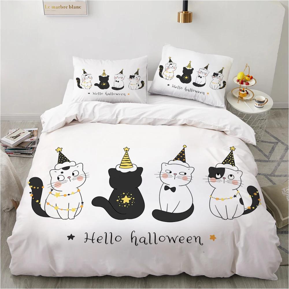 Comforter Animal Kitty Lovely Pet Pink Cat Cartoon Polyester Simple Style Theme Bedroom Decorations Children Girl