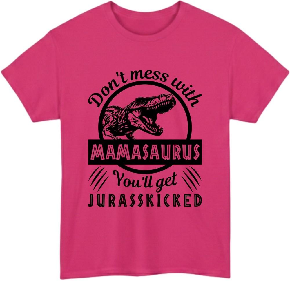 Mamasaurus mom tshirt funny mothers day jurassic pun dino mama gift tee top