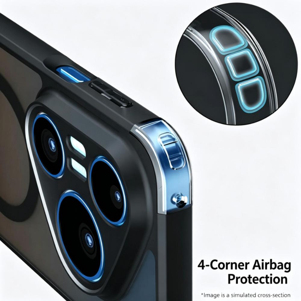 Drop Protection Wireless Charging For MagSafe Case For Huawei Pura 90 Pro Max Clear Matte Back Cover For Huawei 90S Pro Max
