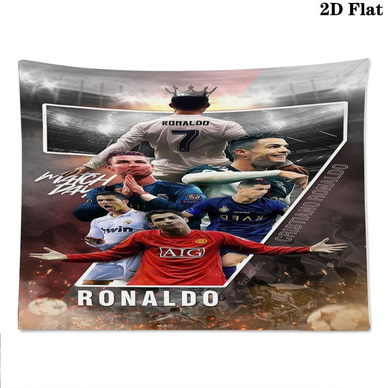 CR7 Cristiano Ronaldo Wall Tapestry Aesthetic Wall Hanging Printed Fabric Blanket Decorative Tapestries for Bedroom Living Room Home Decor