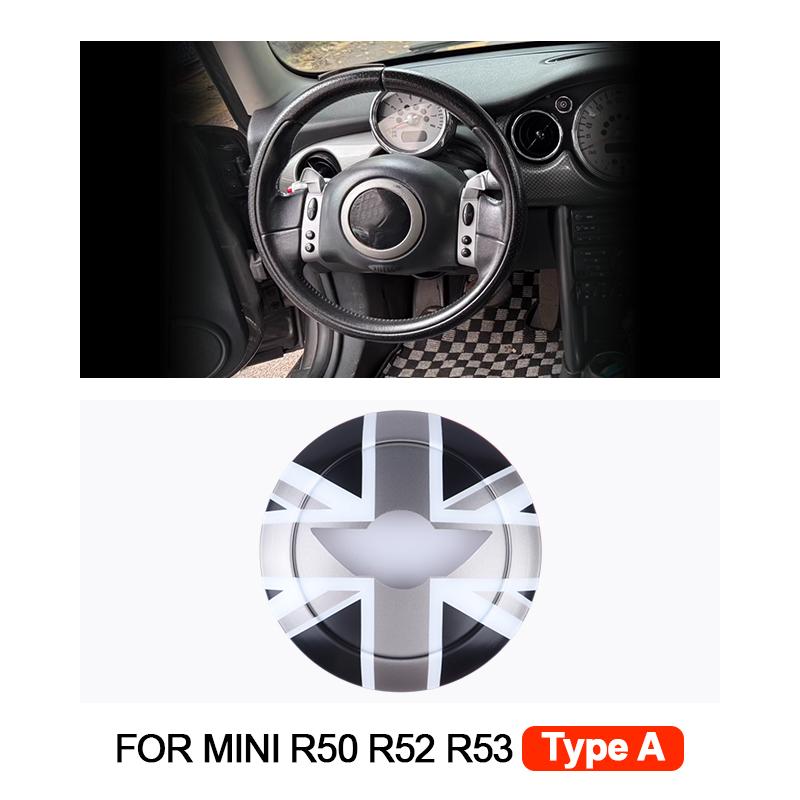 1PCS Car Steering Wheel Center Panel Car Sticker Night Jack For MINI Cooper R50 R52 R53 For Mini Cooper Interior Accessories