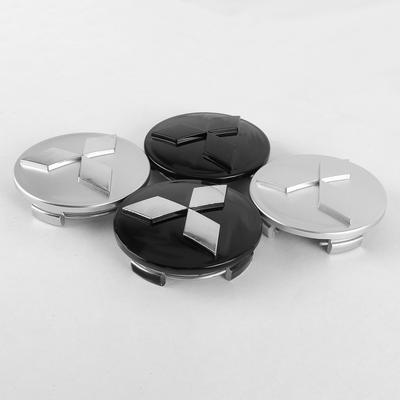 4 pièces 60mm Cache-moyeu de voiture Emblème central de roue Cache-moyeu automatique pour Asx Lancer 10 Outlander 3 l200 Xpander Pajero 4 Montero