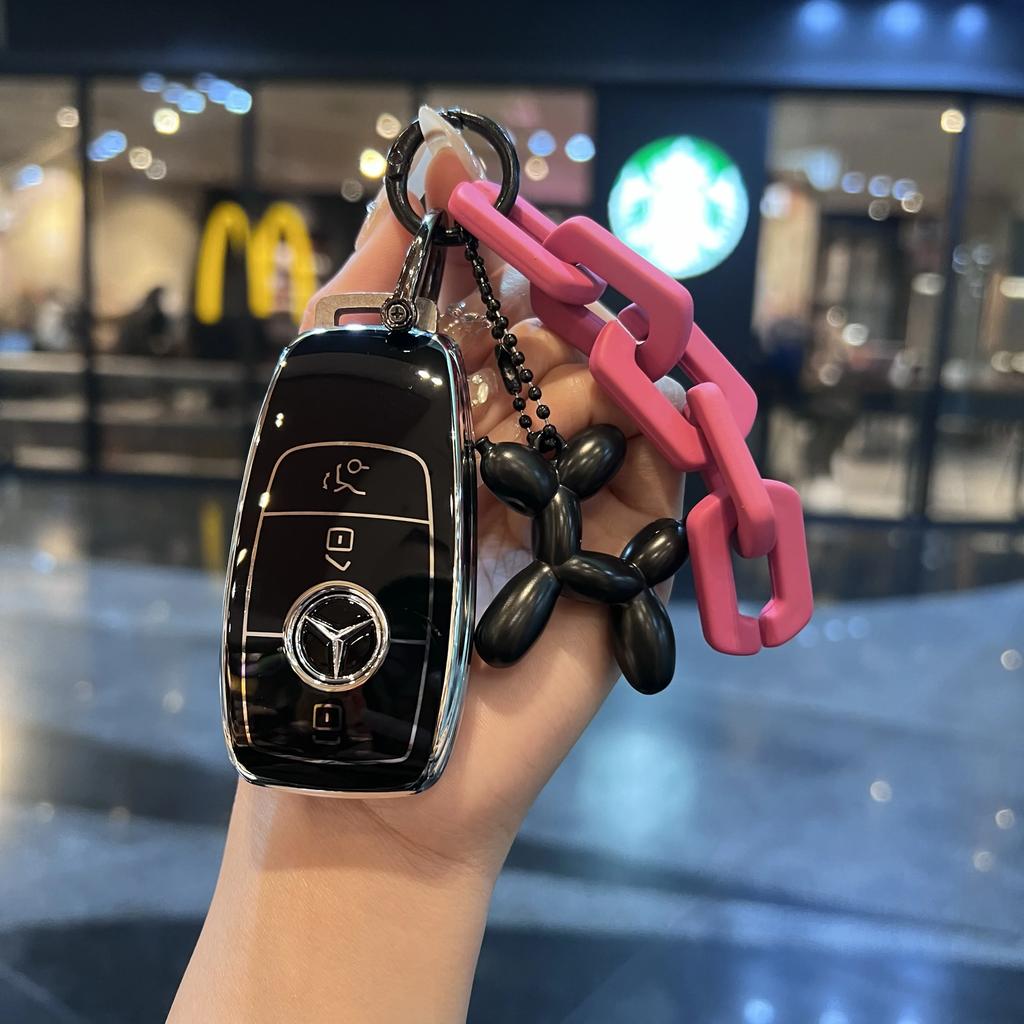 Car Key Case Cover Protection Shell for Mercedes Benz A C E S G Class GLC CLE CLA W177 W205 W213 W222 X167 AMG Accessories QU3