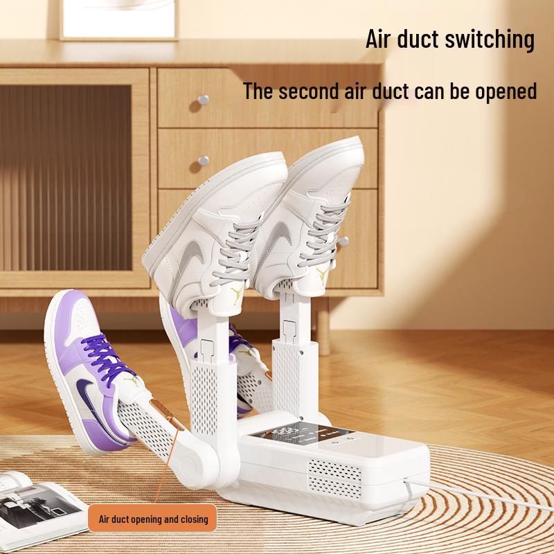 Foldable Shoe Dryer with Smart Timer - Purple Light Sterilization & Deodorization for Quick Drying