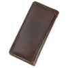 Genuine Leather Long Bifold Wallet for Men Classic Clutch Wallet with Phone Pocket Multi Card Slots Large Capacity Men Purse for Daily Use