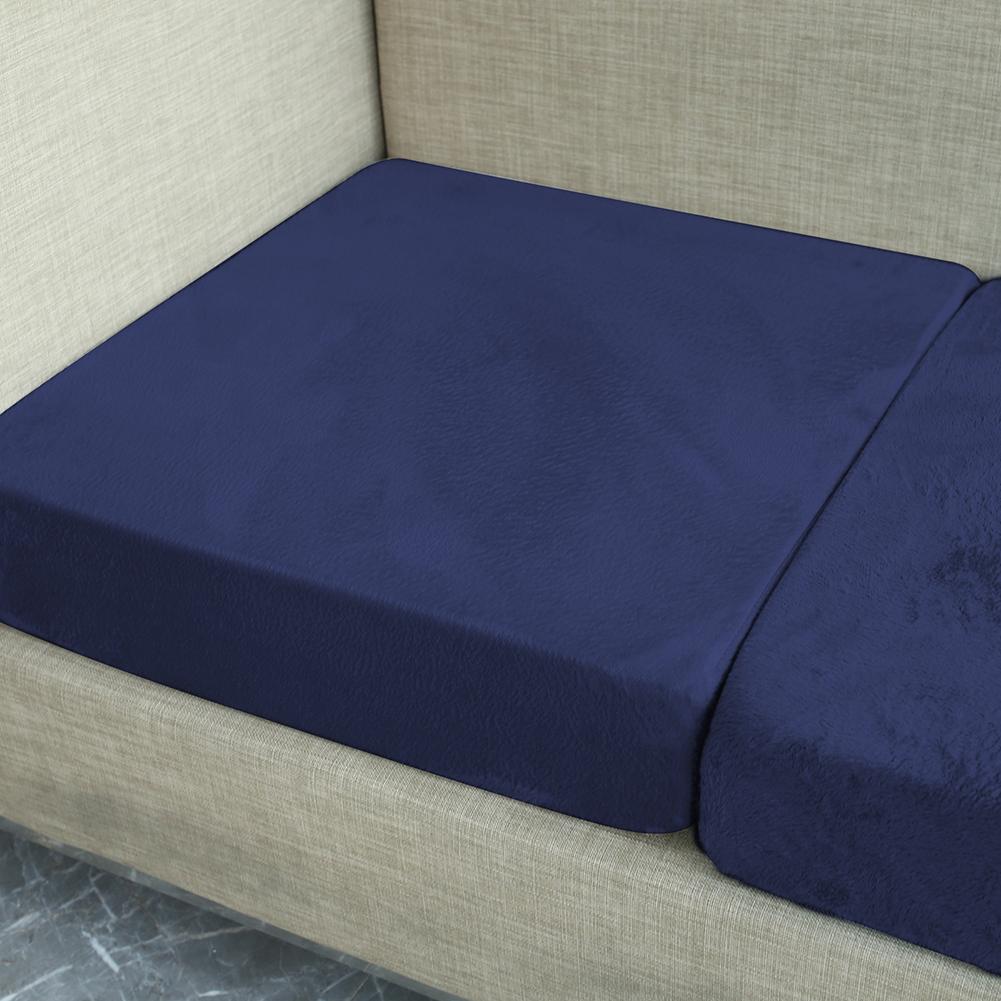 Stretch Velvet Plush Sofa Slipcover Furniture Protector Cushions Cover with Elastic Band Washable Home Recliner Chair Covers