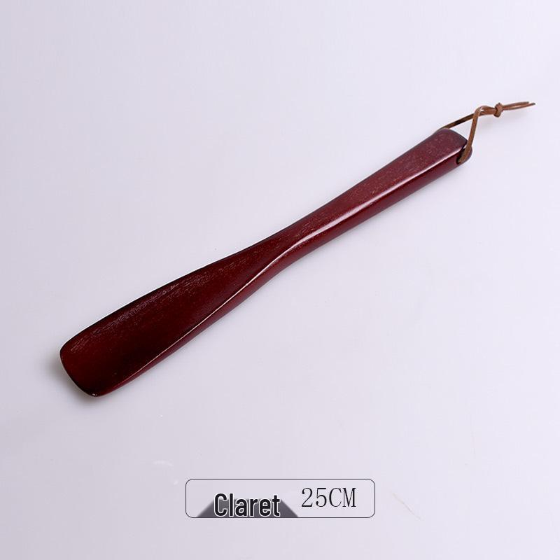 Exquisite Lotus Wood Shoehorn: 2 Colors, 3 Sizes, Durable Wooden Handle.