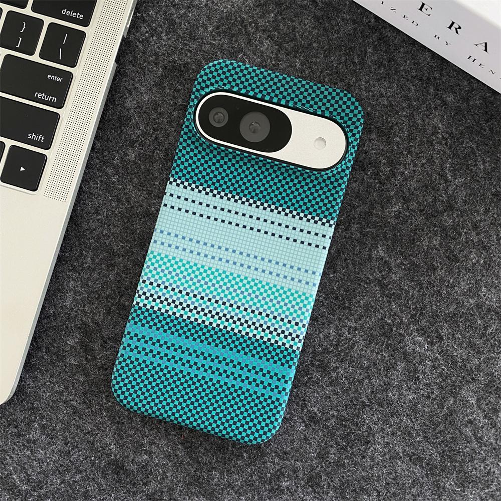Coque de téléphone magnétique motif Kevlar colorée de luxe pour Google Pixel 8 7 9 10 Pro XL Pour Magsafe Chargement sans fil Coque rigide en PC For Pixel 10 Pro XL