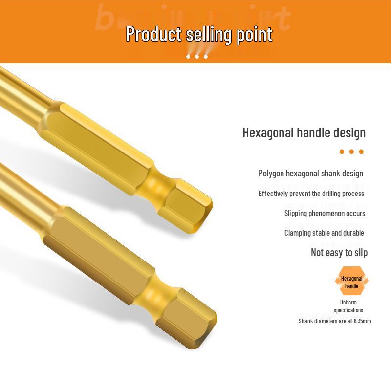 Hex Shank Triangle Drill Bit for Tile - Carbide Threaded Cross Twist for Hole Drilling