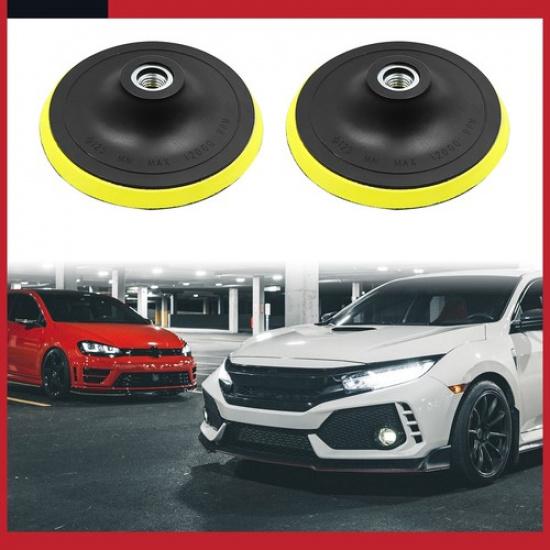 Universal 5'' Car M14x2.0 Pad Backing Plate Hook Loop Polisher Buffing Pack of 2