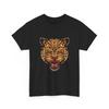 Roaring Leopard Head T-Shirt | Vintage Big Cat Illustration, Animal Graphic Tee