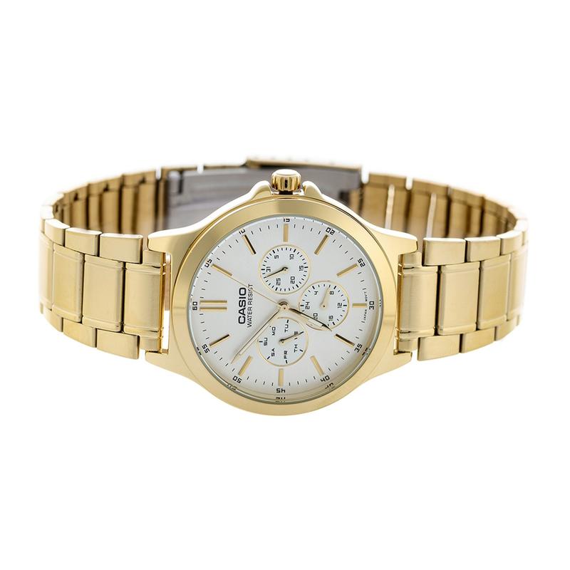Casio STANDARD Series Simple Casual Fashion Business Retro Versatile Classic Three Eyes and Six Needles Quartz Movement Stainless Steel MTP-V300G-7A