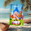 Custom Name Ultra-Soft Beach Towel with Plim Plim Theme,Ideal for Pool - Camping, Diving - Perfect Travel Essential, Vibrant Beach Towel.