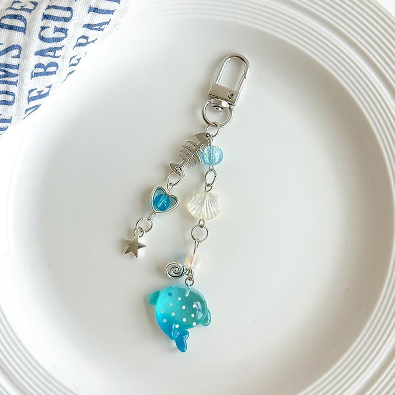 Handykette mit Ozean-Thema, Schlüsselanhänger mit Meeresmotiven, Hai-Handyanhänger, Taschenanhänger-Accessoire