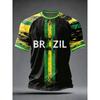 2026 Léto Nové Brazilské Fotbalové Dresy Pro Muže Klasická Trička S Krátkým Rukávem Casual S Kulatým Výstřihem Sportovní Trička Pánské Oblečení