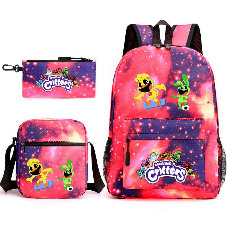 School season starry sky primary school student schoolbag smiling animal leisure backpack