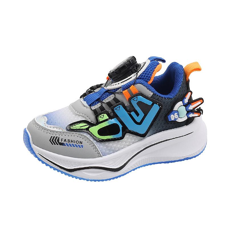 Children's knob buckle shoes 2025 spring and autumn children's breathable running shoes boys' casual shoes sports shoes girls' baby shoes