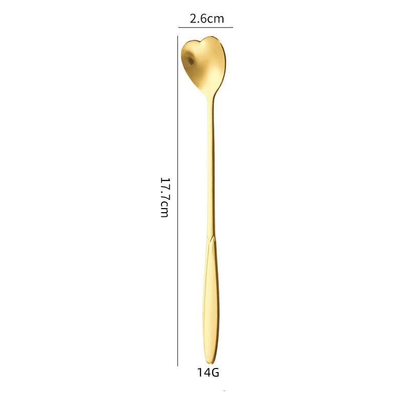 Stainless Steel Long Handle Cherry Blossom Coffee & Dessert Spoon