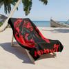 1pc Dark Warrior and Crimson Eclipse 2D Printed Microfiber Beach Towel, quick dry super absorbent. Great for beach, pool