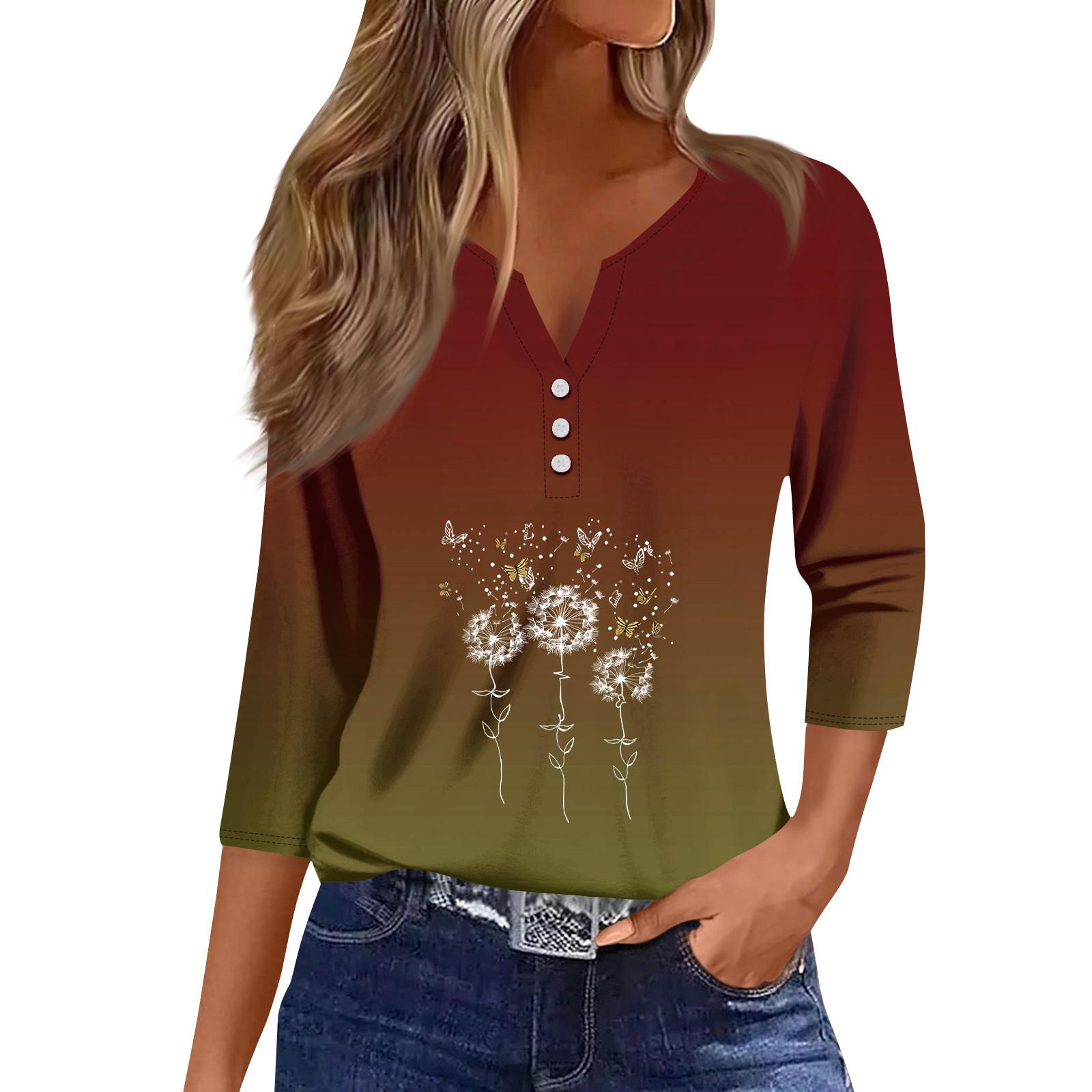 

Женский модный и повседневный пуловер с рукавом семь четвертей и популярным принтом S