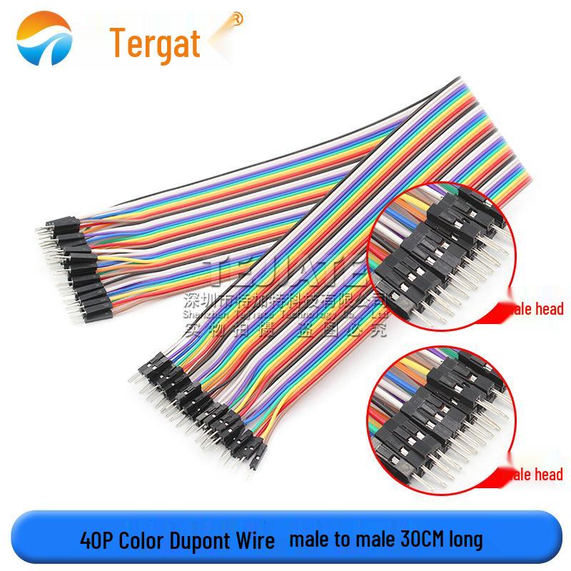40P Color DuPont Jumper Cables - Female/Female, Male/Female, Male/Male - 10/15/20/30/40CM Lengths