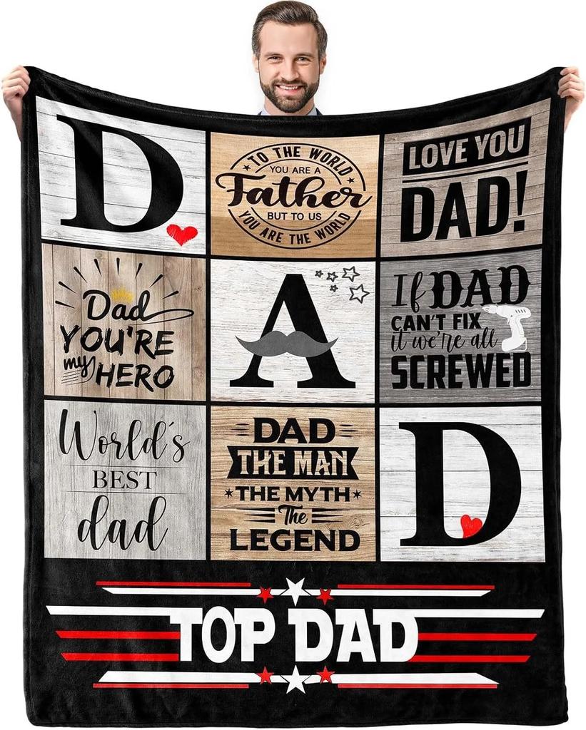 Idea Gifts For Dad Blankets for Father's Day Mother's Day Anniversary Birthday Thanksgiving for Mom Uncle Aunt Grandpa Grandma
