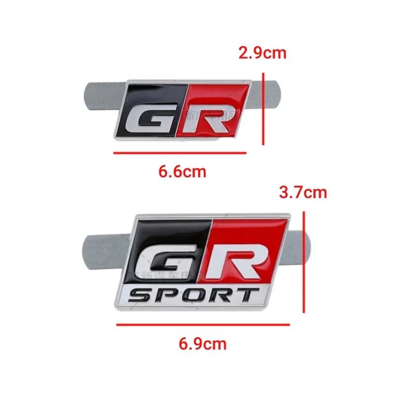 3D Metal GR Sport Logo Car Front Grille Badge for S3 Rav4 Auris Yaris Camry Crown Prado Supra Corolla Exterior Accessories JH3
