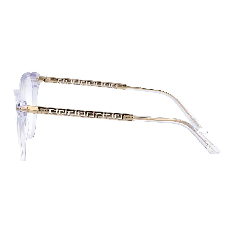 Versace Logo Decoration Plastic Cat Eye Optical Frame Women's Transparent 15890797 0VE3353-Transparent Color 54