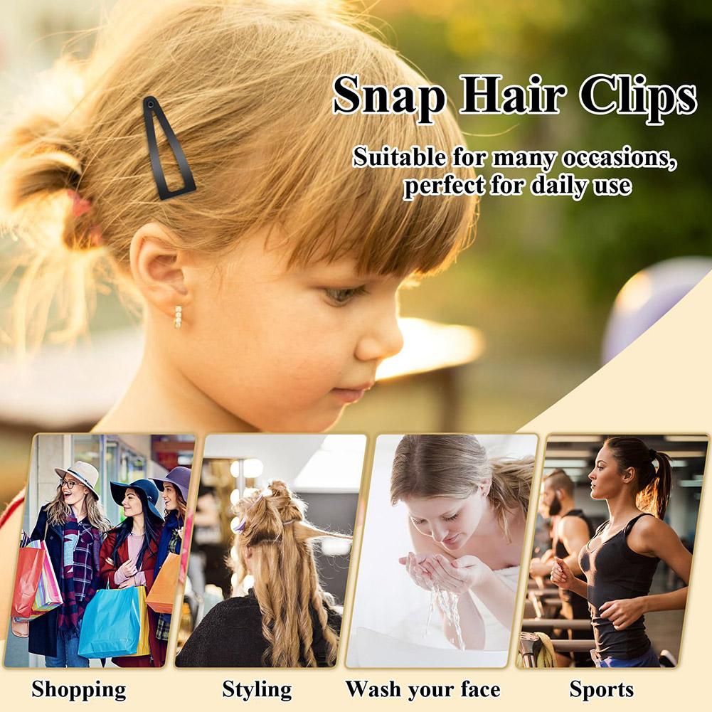 10PCs Double Grip Hair Clips, Metal Snap Hair Clips Hair Barrettes for Women Girls Hair Making Salon Supplies Hair Accessories