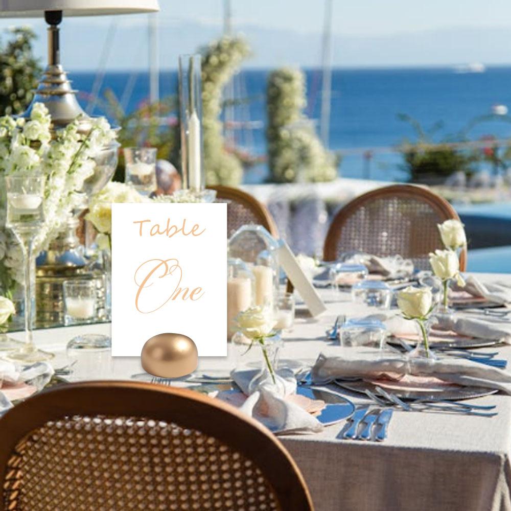 Wooden Photo Card Postcard Display Stand Gold Name Cards Holders  Home Decoration