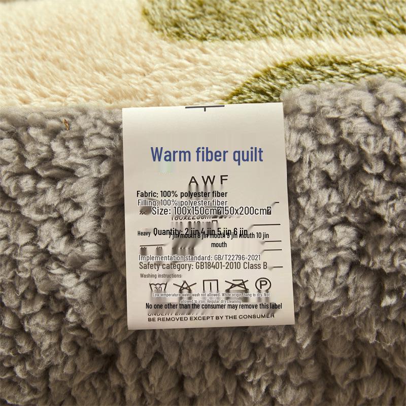 Warm Winter Lambswool & Fleece Quilt - Thick, Cozy Single Size for All Seasons