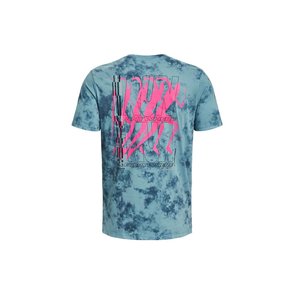 Under Armour Running Short Sleeve T-Shirt Men Tops Calm-Water-Blue 1377852-400