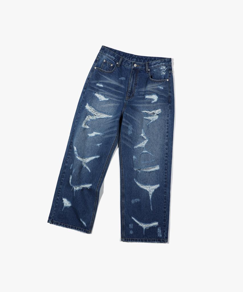 Seleuji Distressed Denim Pants V21 Blue