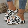 Fashion 2024 Hot Sale Shoes Female Open Toe Women's Slippers Summer Camouflage Mixed Colors Outdoor Casual Platform Large Size Slippers