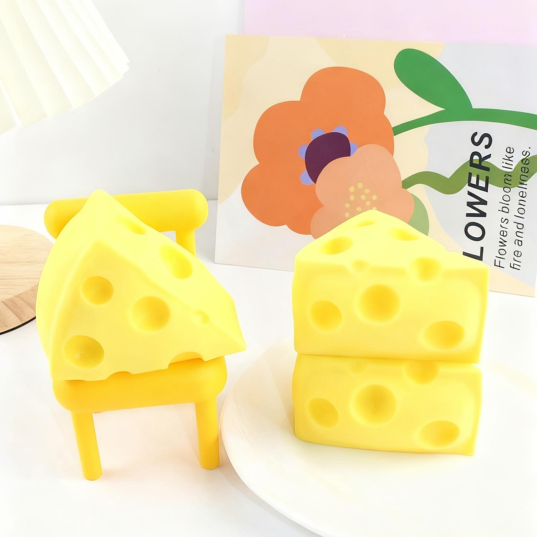 

1/3pcs New Cute Cheese Squeeze Toy, Soft Slow Rebound Stress Ball, Fun Cheese Fidget Gift for Christmas Party Favors светло-серый