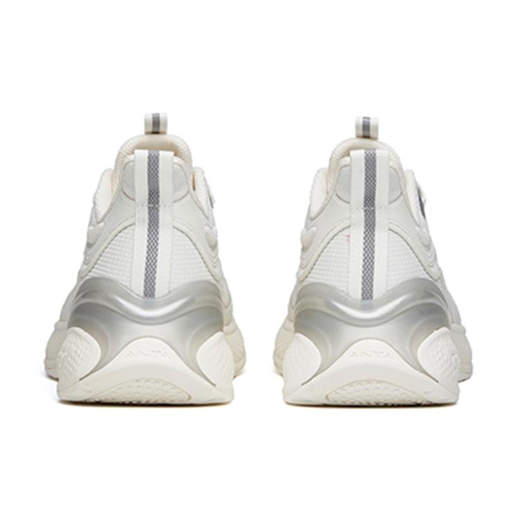 New Anta C37 2.0 Cushioned Slip Resistant Abrasion Resistant Low Top Running Shoes Men's White Silver 122215538R-1