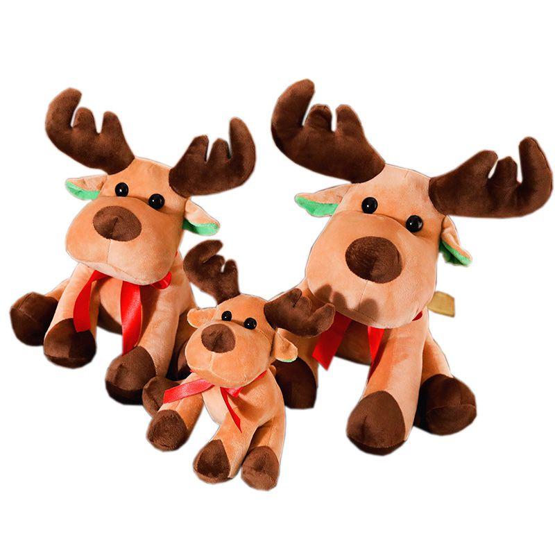 Adorable Christmas Elk Plush Toy Soft And Cuddly Deer Plushie Doll For Festive Decor