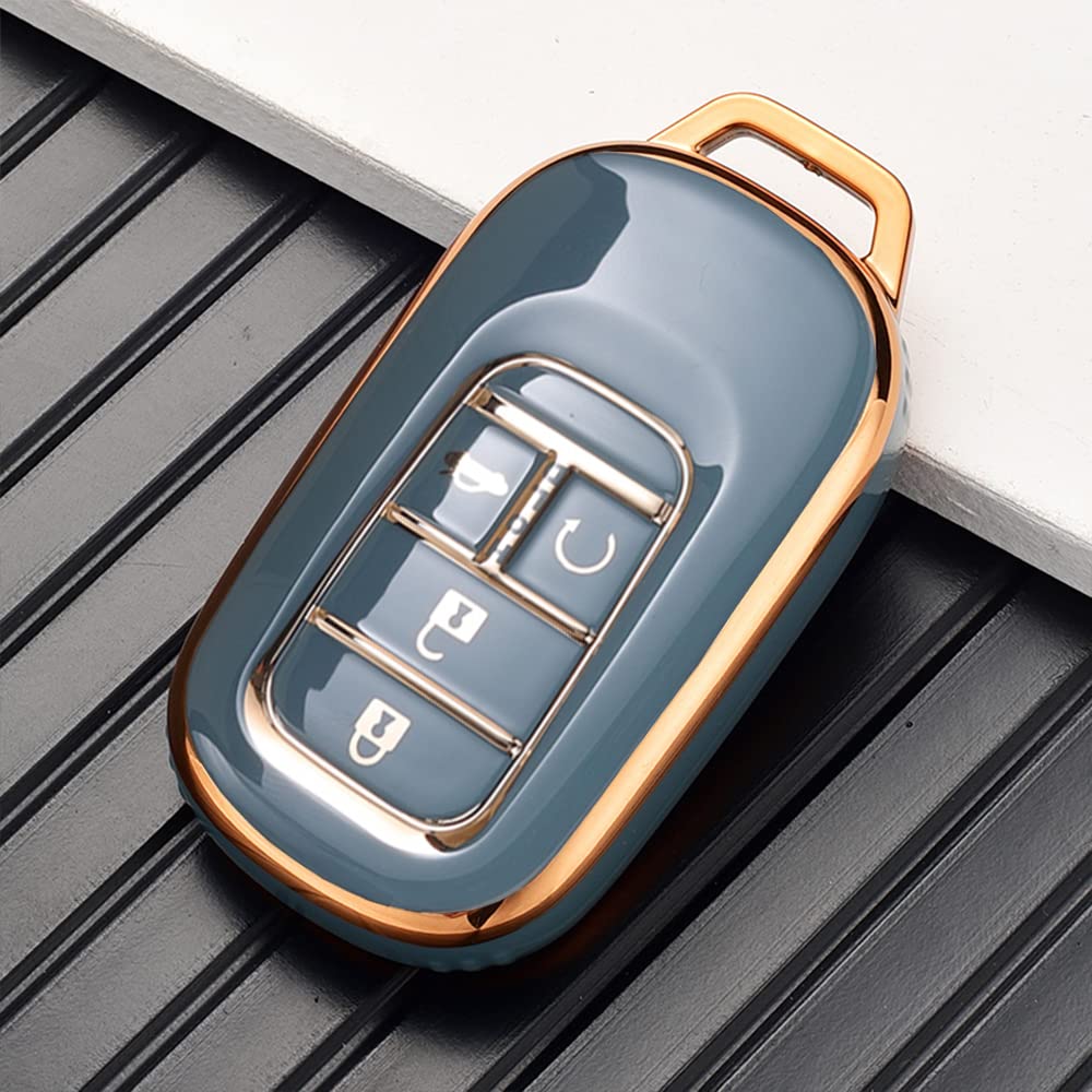 Ontto VEZEL Faser 2022 Civic Accord Luxusauto Schlüsselanhänger Schutzhülle Silikon Weich