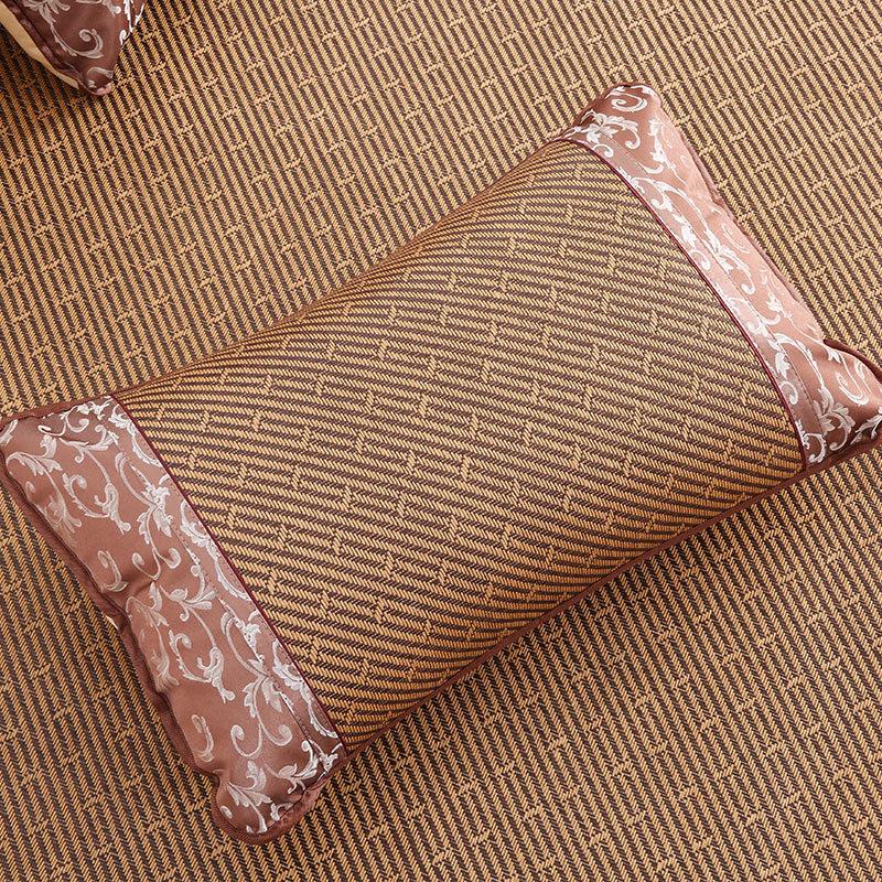 Refreshing Summer Pillowcase: Ice Silk Rattan Mat for Cool Comfort