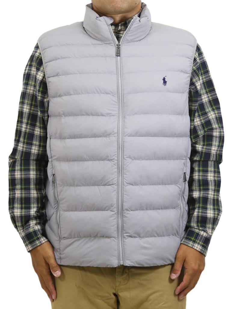 POLO RALPH LAUREN Packable Insulated Size Grey Men's Vest, M, (Product Code 01010140)