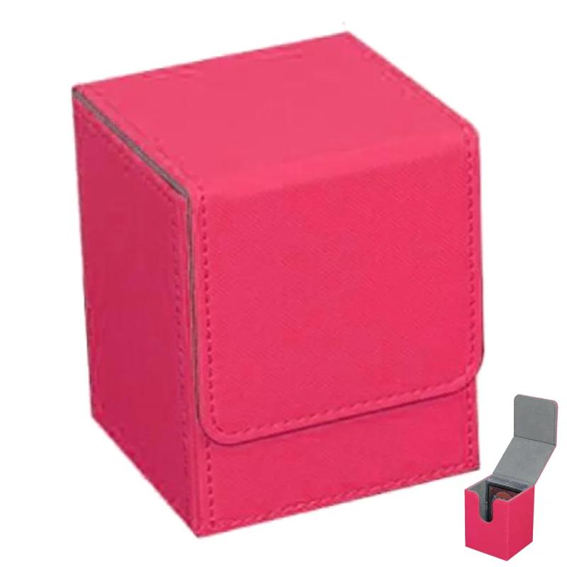 100+ PU Deck Box Large Capacity Container Collection Sleeved Card Case PVC Trading Card Holder Board Game MTG 104x83x80mm