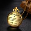 Antique Gold Pocket Watch Simple Pendant Watch with Retro Chain Perfect Gift for and Day Necklace Crown-Shaped, Waterproof, - Birthdays,