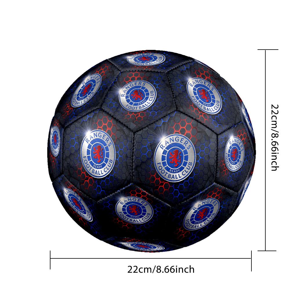 Rangers FC Size 5 Standard Football Durable Training Match Soccer Ball for Adult Outdoor Sports