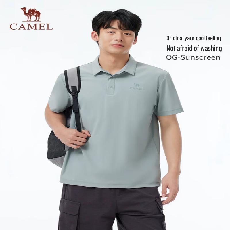 Camel Men's Outdoor Quick-Dry Polo T-Shirt
