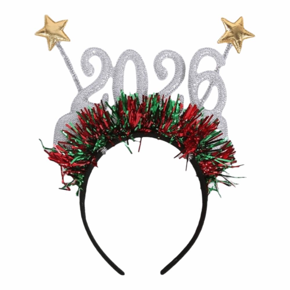 New Year‘s Eve Christmas Headband Star Color Strip Xmas Hair Accessories  Cosplay Prop