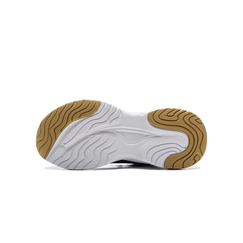 Li Ning Kids Sports Lifestyle Series Comfortable Fashion Durable Low-Top Casual Shoes Kids Sneaker Black White YKCU244-3