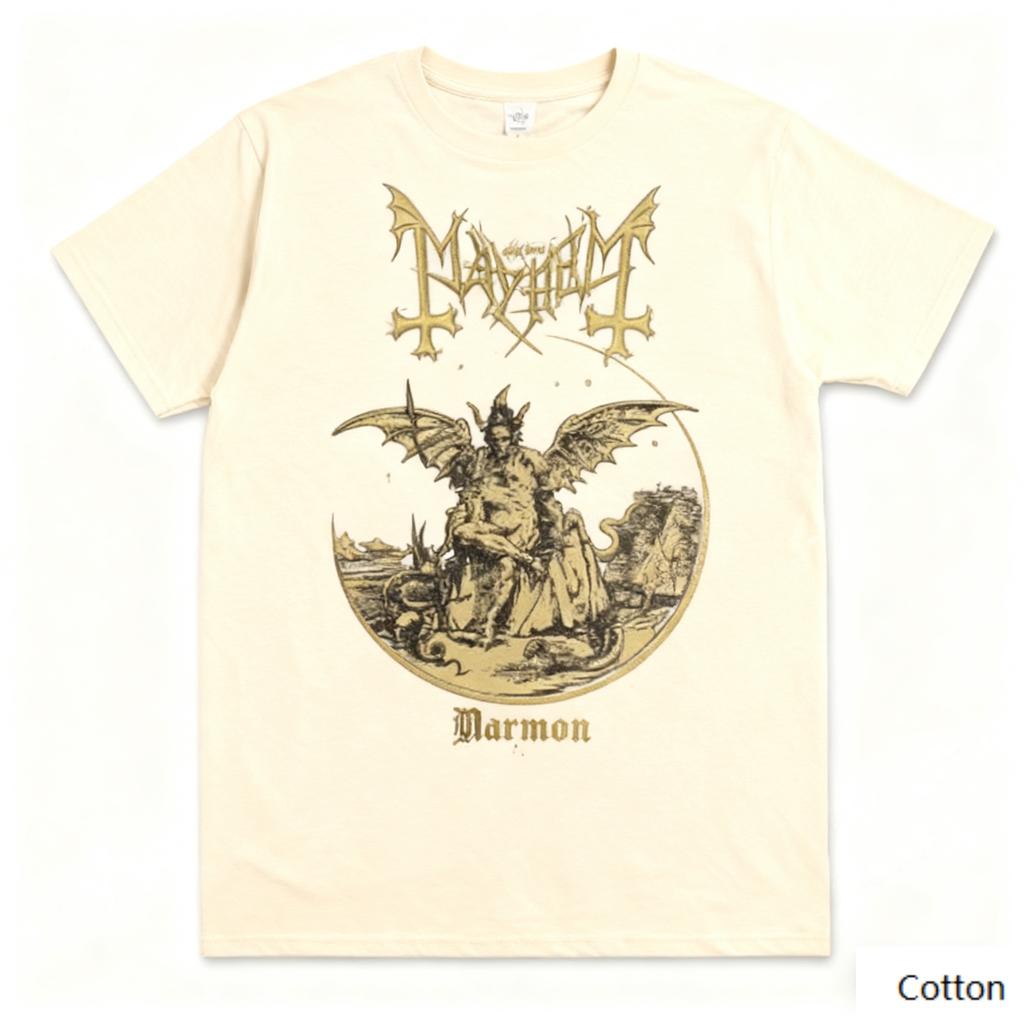 Dunkles Metall - Gothic - Themen T-Shirt mit Rundhalsausschnitt, das ein unverwechselbares dunkelgothisches Design zeigt, Marke Reine Baumwolle Streetwear