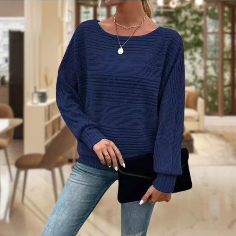 Women's Clothing Station Autumn and Winter New Style Round Neck Bat Sleeve Tops T-Shirts for Wome